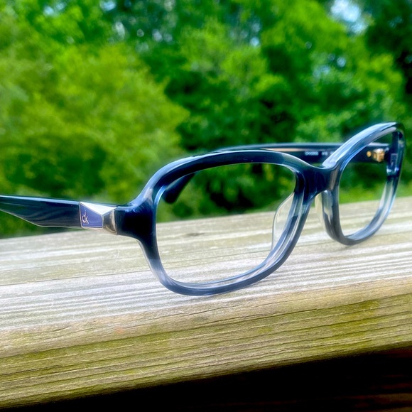 Calvin Klein Frames for sunglasses dark translucent blue 56[]16 135 - Picture 1 of 11